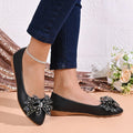*Spring and Autumn New Round Bow Elegant Work and Leisure Shoes Fashionable Hot Selling Comfortable Flat Bottom Women's Shoes