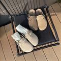 2026 Women's Retro Cork Footbed Clogs Mules Closed Toe Flat Non-slip Slip-on Shoes Comfortable Casual Outdoor Sandals