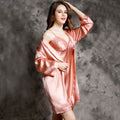 Natural Silk Women's Pajamas Set Summer and Spring Sexy Lace Suspender Nightdress Mulberry Pajamas for Women pyjama pour femme