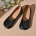Japanese Style Tabi Ninja Shoes Women Cozy Leather Flats Split Hoof Toe Loafers Femme Mary Jeans Mocasines Ladies Ballerina Shoe