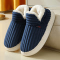 Bebealy Winter Fur Men Slippers Men Shoes Outdoor Nonslip Short Plush Men Slippers Casual Fuzzy House Ankle Men Boots Flat Shoes