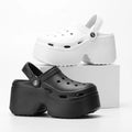 Women's Wedges Heel Sandals Summer 2026 Closed Toe Chunky Platform Sandalias Mujer Hollow Out Thick Sole Non-slip Slides Ladies
