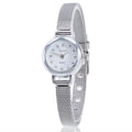 Women Fashionable Versatile Quartz Watch Alloy Circular Dial Stainless Steel Watchband Simple Casual Wristwatch