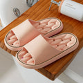 Quick Drying Bathroom Slippers Women Men Thick Platform Shower Shoes Non-Slip Drainage Hole Soft EVA Cloud Slides Couple Home