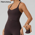 Women's Sports Hearuisavy Women's Fitness Yoga Tank Top Cross-Back Quick Dry Breathable Sports Vest Running Gym Workout Sleeveless Top Female