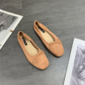 2025 Soft Sole Leopard Shoes Woman Bowtie Flock Ballet Flats Barefoot Loafers Ladies Daily Mocassines Slip On Dress Office Shoes
