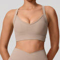 Hearuisavy High Intensity Sports Bra Women Fitness Underwear Back-Cross Anti-Shock Gym Running Yoga Bra Breathable Push Up Tops