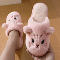 Womens Fuzzy Cat Slippers Winter Warm Cozy Indoor House Shoes With Soft Non Slip EVA Sole Cute Animal Design For Home Use