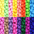 10-100Pcs/Lot 6-20mm Solid Color Round Acrylic Beads Loose Spacer Beads For Jewelry Making DIY Bracelet Necklace Accessories