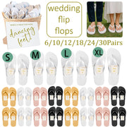 6-30Pairs Flip Flops for Wedding Guests Wedding Sandal Slippers Woman Men Wedding Favors Gifts Sign Bridesmaid Beach Hen Party