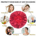 Satin Bonnet for Sleeping New Satin Wide Brim Nightcap Silky Bonnet Hair Wrap for Sleeping Sleep Cap With Elastic Soft Band Styling Cap Hair Wrapping Tool