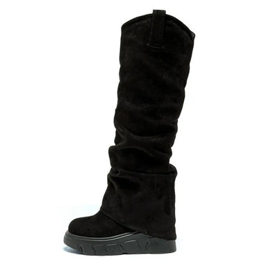 10CM  Heel Knee High Boots for Women Platform Boots Ankle Spring Autumn Winter Warm Wedge Comfy Comfortable Boots Ankle Booties