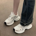 Women Luxary Chunky Sneakers Mesh Breathable Increased Internal Trainers Sports Running Casual Ladies Fitness Vulcanize Shoes