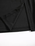 Women Ribbed Knit Midi Pencil Skirt High Waist Side Buttons Slit Bodycon Slim Fit Elegant Casual Office Long Skirt