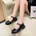 Women's 2024 Spring/Summer/Autumn New British Academy Style Low Heel Round Toe Mary Jane Single Shoes with Small Leather Shoes