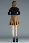 Woman Skirts Elegant Plus Size New Fashion Korean Style Genuine Real Leather Skirts High Waist Mini Skirt Womens Sexy Skirt
