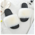 Women Slippers Faux Rex Rabbit Fur Slippers Slides For Women Luxury Designer Sandals On Summer Furry Slippers Flip Flops Shoes Plus Size Shoes