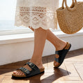 Unisex Cork Slides Arizona Style Contoured Footbed Arch Support Adjustable Buckle Anti-Slip Summer Casual Sandals for Women Men