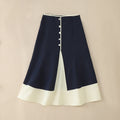 Elegant Office Skirts ZANZEA Women High Waist Patchwork Jupe 2025 Autumn Midi Skirt Robe Elegant A-line OL Work Faldas Saia
