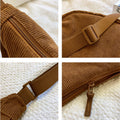Women's Handbags Shoulder Bag Solid Color Corduroy Women's Hobos Shoulder Bag Retro Casual Female Crossbody Bags Ladies Daily Travel Handbags Messenger Bag