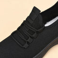 Middle-Aged and Elderly Women's Work Shoes Black Spring and Autumn Flat Shoes Non-Slip Soft Sole Mom Shoes Comfortable Casual Shoes