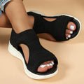 Women's Shoes 2026 Summer Comfortable Casual Sports Sandals Women's Beach Wedge Sandals Women's Mesh Knitted Roman Sandals