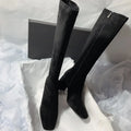 Square Toe Sexy High Heel Knee-high Boots2026 Autumn Luxury Brand Women's Warm Suede High Boots Walking Dress Slim Women's Boots