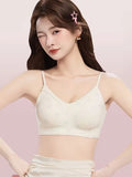 Lace Seamless Lingerie, Women's Small Breasts Gathered, Lifted, Gathered, Accessory Breasts anti Sagging, No Steel Ring, Autumn