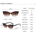 Personality Cat Eye Color Blocking Sunglasses for Women Vintage Stylish Outdoor Party Club Show Men Sunscreen Sun Glasses