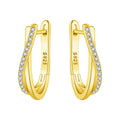 Original 2026 S925 Sterling Silver Zircon 18K Gold Lining Vintage Hoop Earrings for Women Birthday Party Wedding Gift Jewellery