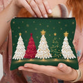 Makeup Elegant Christmas Tree Makeup Bag Green Base Gold Star Xmas Print Cosmetic Pouch Travel Storage Holiday Gift Toiletry Bags