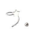 2 Pc/1 pairs Stainless Steel Piercing Screw Ball Star Ear Bone Rotating Line Wave Mini Studs Women Unusual Earrings Jewelry Gift