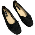 2025 Soft Sole Leopard Shoes Woman Bowtie Flock Ballet Flats Barefoot Loafers Ladies Daily Mocassines Slip On Dress Office Shoes