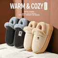 Winter Thicken Warm Slippers Men Women Corduroy Plush House Shoes Anti-slip Soft Sole Couple Indoor Cotton Furry Footwear Casual