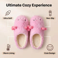 A Pair of Pink Cute Cartoon Axolotl Plush Slippers for Women, Comfortable Furry Home Slippers with Soft Soles, Cute Little Monster Design, Warm and Non-Slip Indoor Slippers, Lightweight, Silent, and Comfortable Shoes f