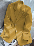 Women's Long Sleeved Blazer Korean Fashion Slim Fit Casual Loose Office Blazer for Spring Autumn