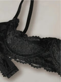 Women's Lace Open-Cup Underwire Bra, Soft, Skin-Friendly, Breathable, Plus-Size Sexy Lingerie
