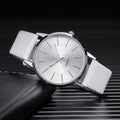 Luxury Women Watches 2025 New In Stylish Silver Minimalist Business Elegant Ladies Quartz Watch Leather Steel Clock Reloj Mujer