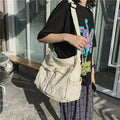 Solid Soft Large Capacity Crossbody Bag Fashion Handbag Tote Bag for Travel