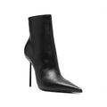Arden Furtado Autumn Black Pointed Toe Short Boots Pointy Stilettos Heels Side Zipper Boots Europe And America Women's Boots