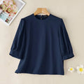 ZANZEA Women Summer Elegant Half Sleeve Blouse Fashion Solid Party Blusas Chemise Casual Office Lady OL Work Shirt Stylish Tops