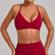 Women's Sports Bra Ning Yu Adjustable Women's Yoga Bra Hollow Back Versatile Underwear Fitness Running Sports Bra Women Breathable Sports Vest Bra