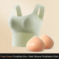 Women's LERVANLA Vest Bra With Silicone Breast Pad Fake Boobs Tank Top2-In-1 For Women's Breast Augmentation And Post-Surgery Mastectomy