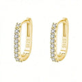 Original Designer 925 Sterling Silver Elegant Crystal Jewelry Fashion Zircon Circle Hoop Earrings For Woman Wedding Party Gift