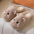 2026 New Winter Plush Slippers - Cat Pattern Couple House Shoes, Cozy Furry Indoor Slides for Women & Men, Non-Slip Home Booties