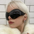 Retro Rimless Oversized Sunglasses Women Fashion Luxury Big Frame One Piece Gradient Sun Glasses Retro Classic Shades UV400