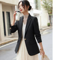 High Quality Ladies Blazer Jacket Women Solid Long Sleeve Business Work Wear Formal Coat Female Single Button Blazer Outerwear