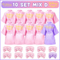 6-14Set Spa Party Robes for Girls Spa Robes Gowns Kids Birthday Party Favors Sleepover Kimono Robe Slumber Pyjama Party Favor