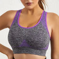 Women New Women Seamless Sports Bra Shockproof Yoga Crop Top Breathable Gym Jogging Fitness Vest Wireless Support Sport Bra