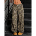Hot Sale Female Straight Leg Jeans Girls High Waist Leopard Print Denim Pants Women Retro Fashion Baggy Trousers